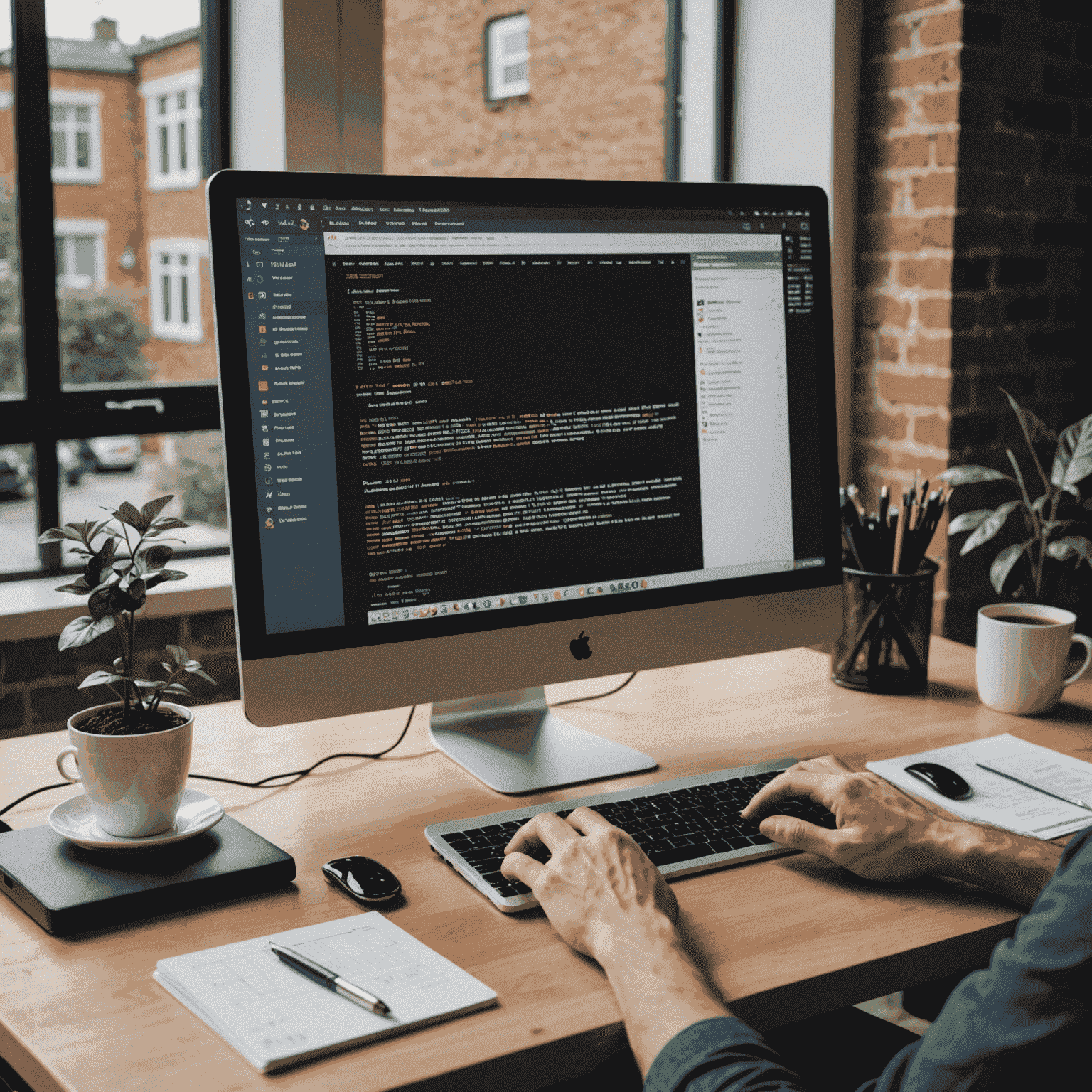Imagen que muestra un ordenador con código HTML, CSS y JavaScript en la pantalla, representando el desarrollo web